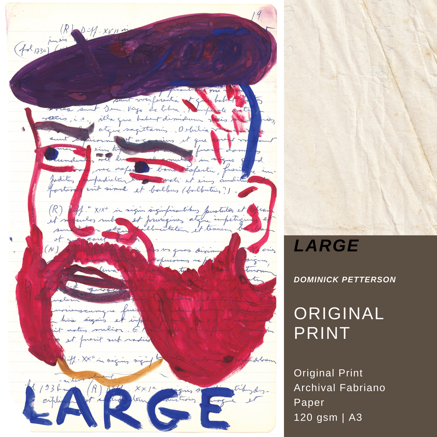 Dominick Pettersson- " Large " : Original Print (A3, Fabriano Paper, 200 GSM)