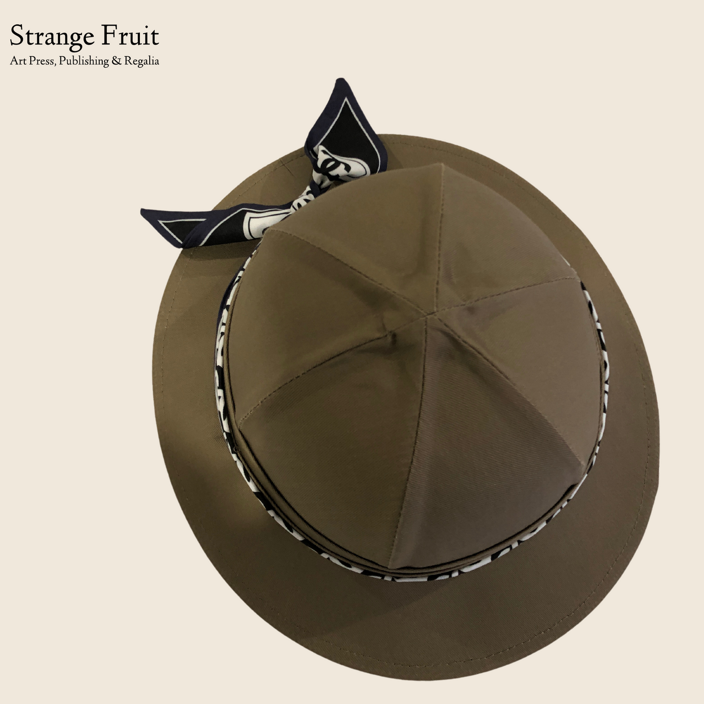 Strange Fruit - Safari Pith Helmet- Brown Cotton Canvas (Includes Free Scarf & Art Print)