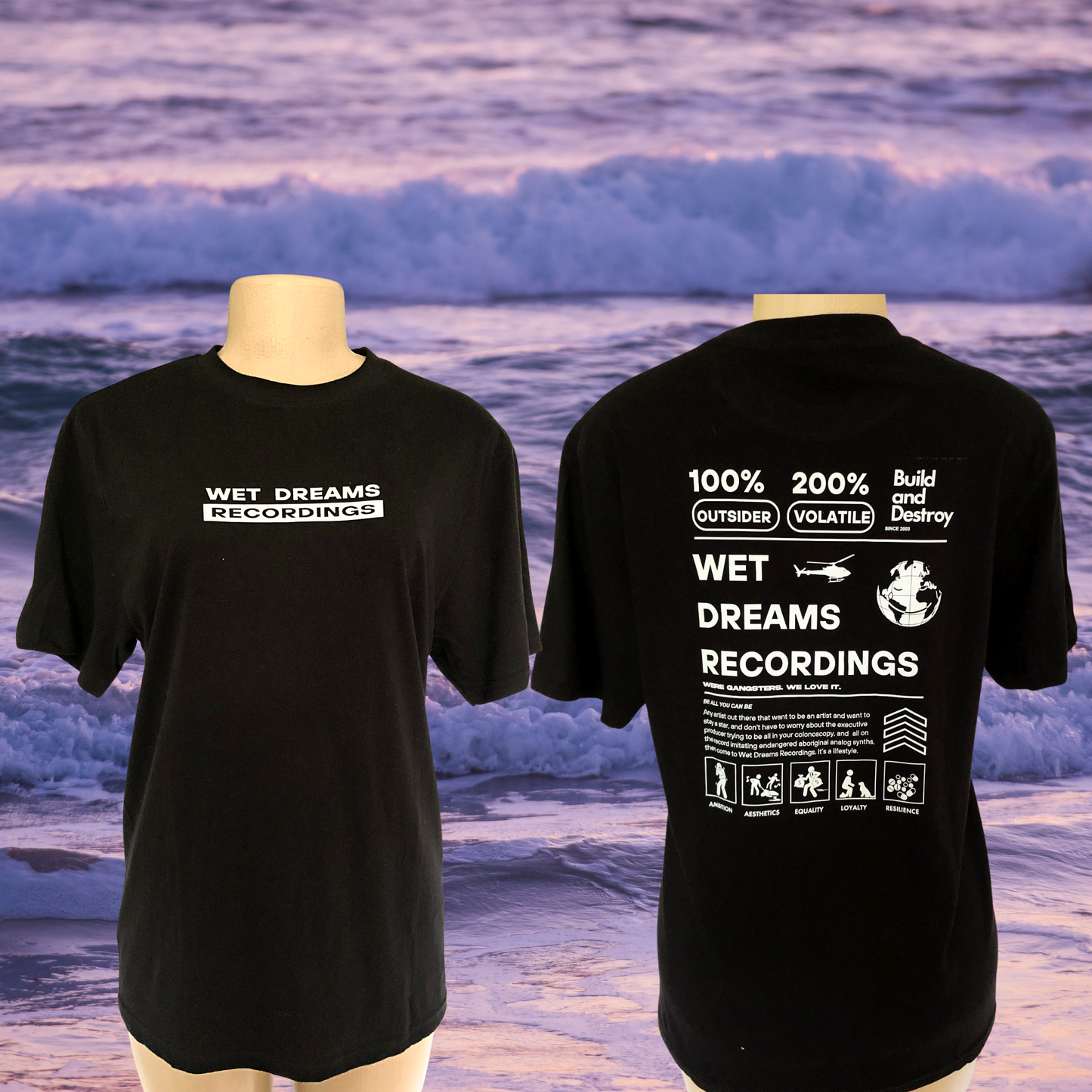 Wet Dreams Recordings - Build & Destroy - Black T-Shirt