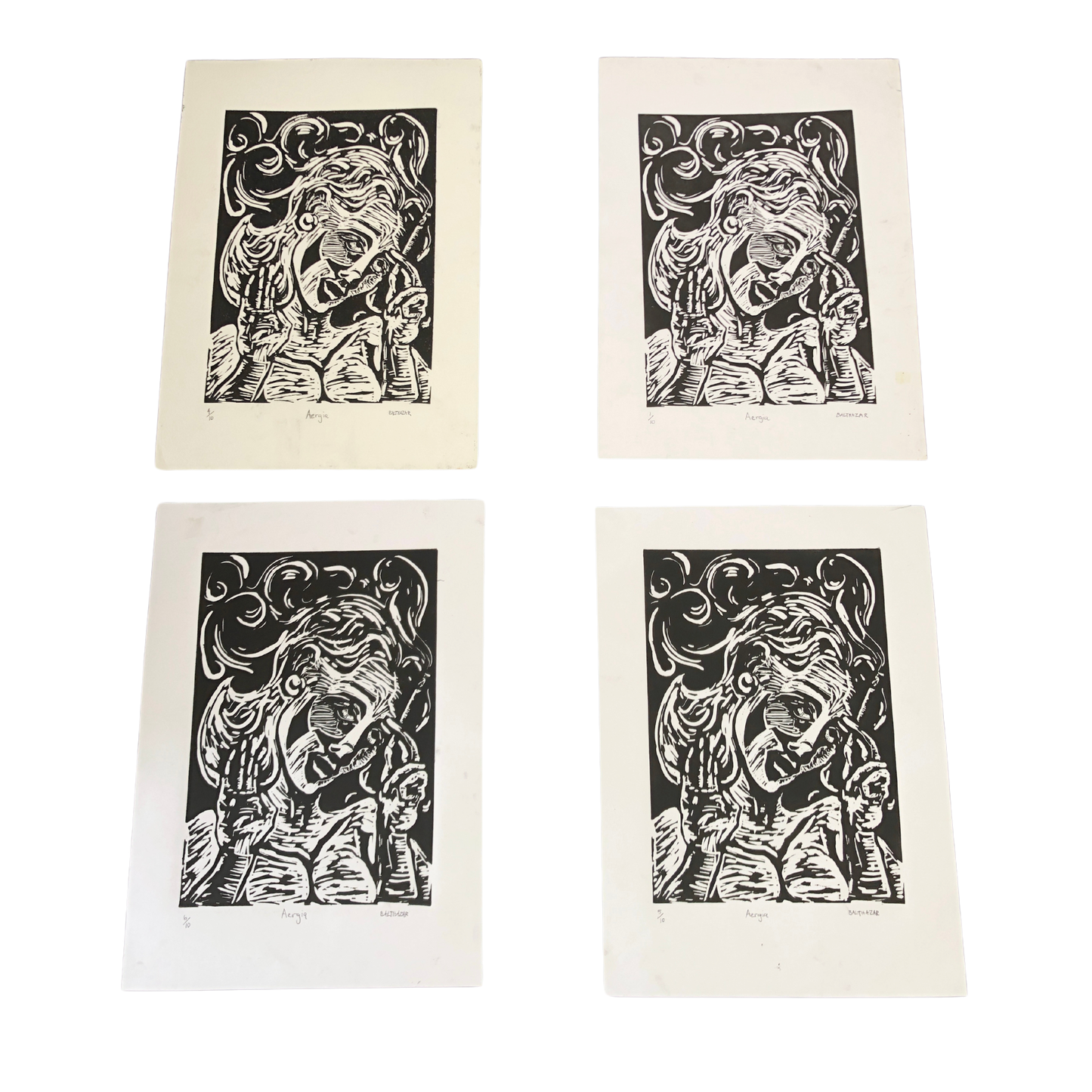 Aergia - Balthazar Erasmus (Limited Edition, Original Lino Cut Prints)