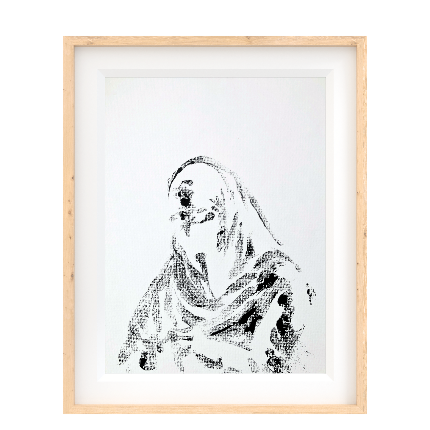 Niqab IV - Montle Moorosi - Original Monotype Print