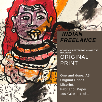 Dominick Pettersson & Montle Moorosi - "Indian Freelance" - Original Misprint - A3