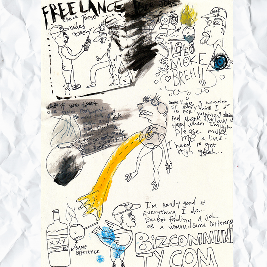 Montle Moorosi " Freelance Smoke " - Original Print -  (A3, Fabriano Paper 200 GSM)