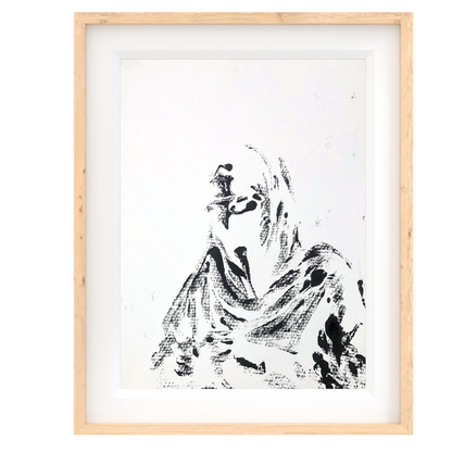 Niqab I - Montle Moorosi - Original Monotype Print