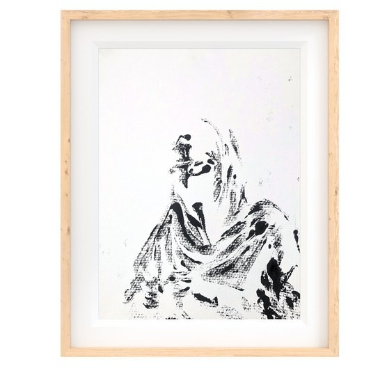 Niqab I - Montle Moorosi - Original Monotype Print
